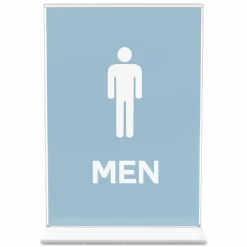 Stand-Up Sign Holder, Vertical, 7"H x 5"W, Clear, 69101