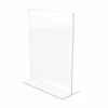 Stand-Up Sign Holder, Vertical, 11"H x 8-1/2"W, Clear