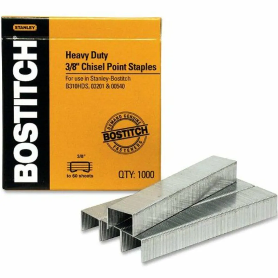 Stanley Bostitch B310HDS-03201 Staples, 3/8", Box Of 1000