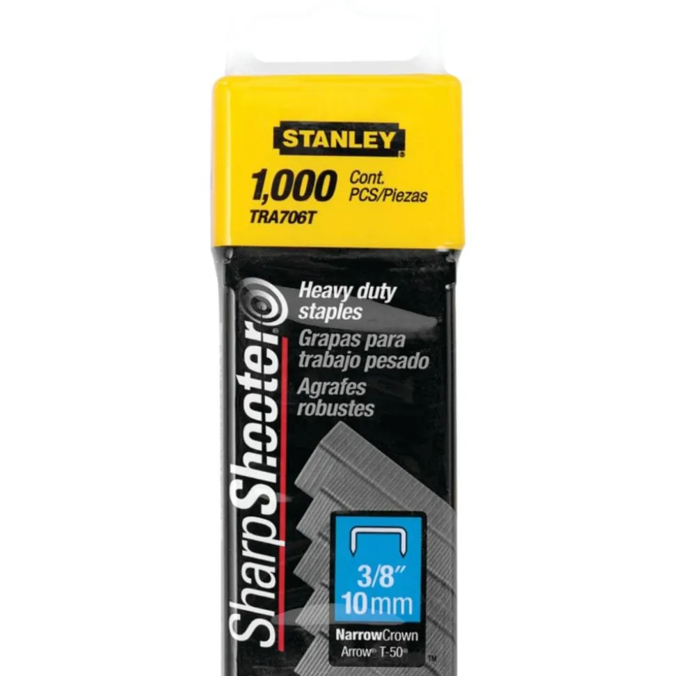 Stanley Bostitch SharpShooter Heavy Duty Staples, 3/8", Box Of 1,000