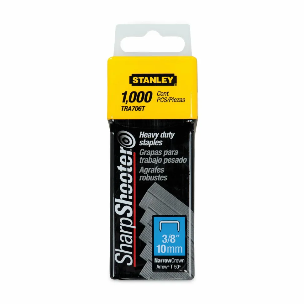 Stanley Bostitch SharpShooter Heavy Duty Staples, 3/8", Box Of 1,000