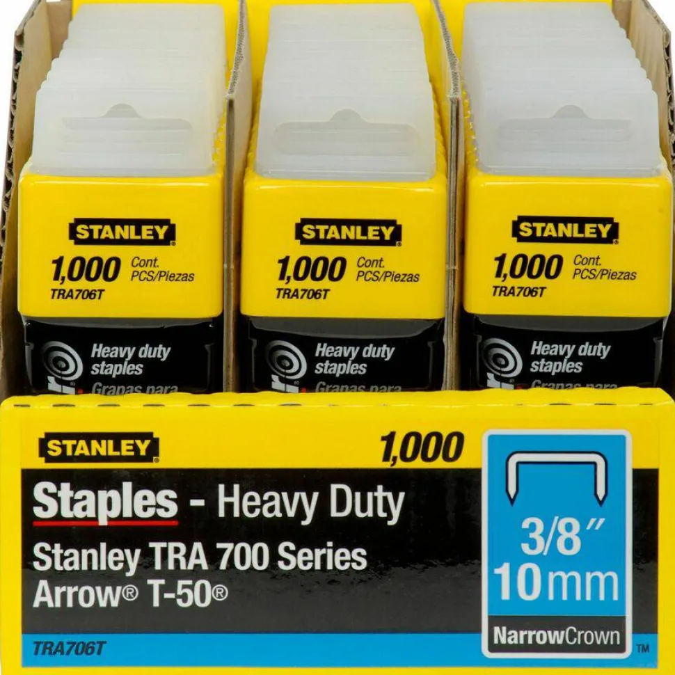 Stanley Bostitch SharpShooter Heavy Duty Staples, 3/8", Box Of 1,000