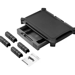 StarTech Adjustable Monitor Riser, Large, Drawer, Monitors up to 32" (22lb/10kg), Adjustable Height, Desk Monitor Stand