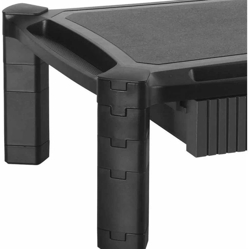 StarTech Adjustable Monitor Riser, Large, Drawer, Monitors up to 32" (22lb/10kg), Adjustable Height, Desk Monitor Stand