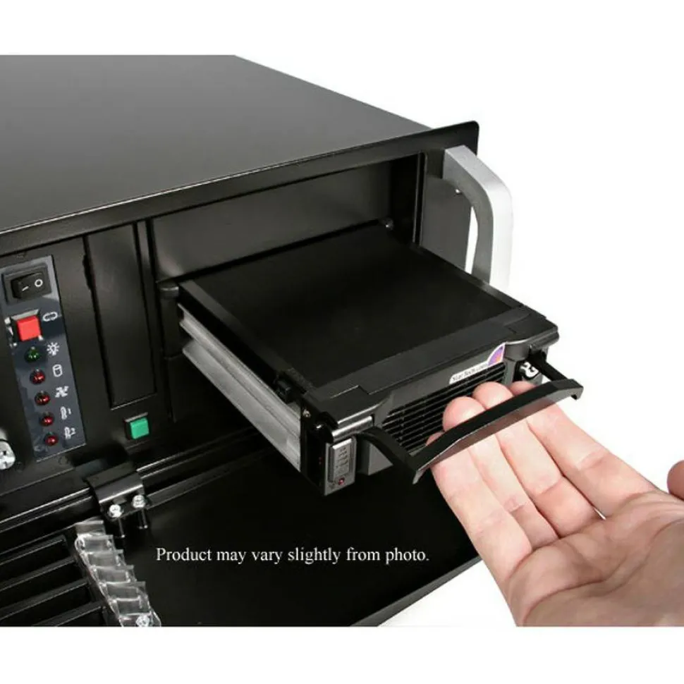 StarTech Aluminum Black SATA Hard Drive Drawer - Storage mobile rack - black