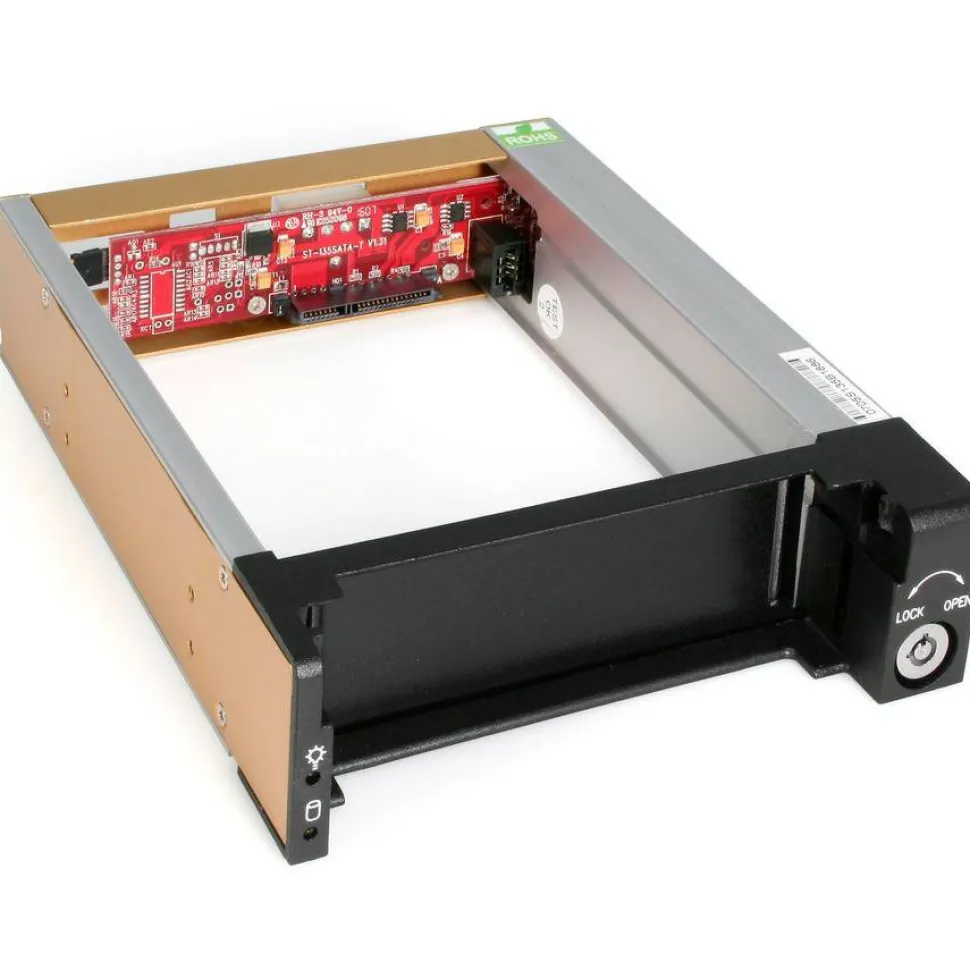 StarTech Aluminum Black SATA Hard Drive Drawer - Storage mobile rack - black