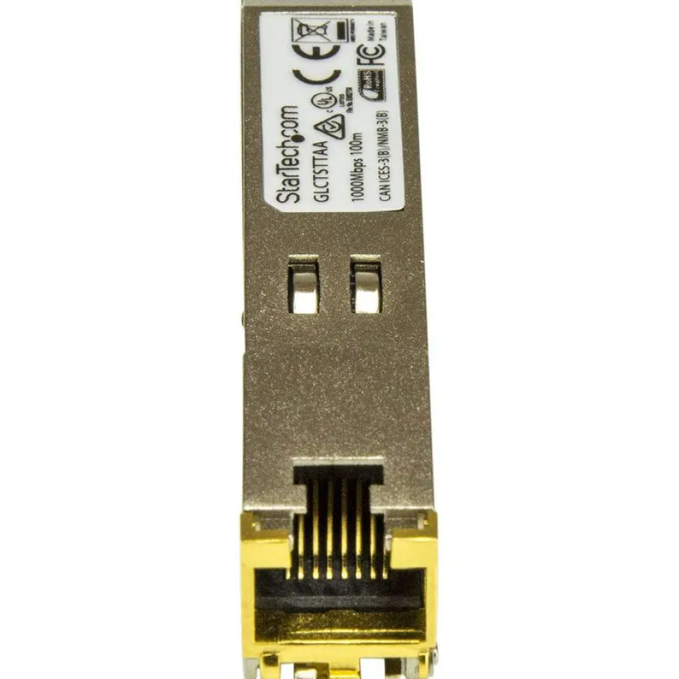 StarTech Cisco GLC-T Compatible SFP Module, 1000BASE-T, 1GE Gigabit Ethernet SFP SFP to RJ45 Cat6/Cat5e Transceiver, 100m , TAA