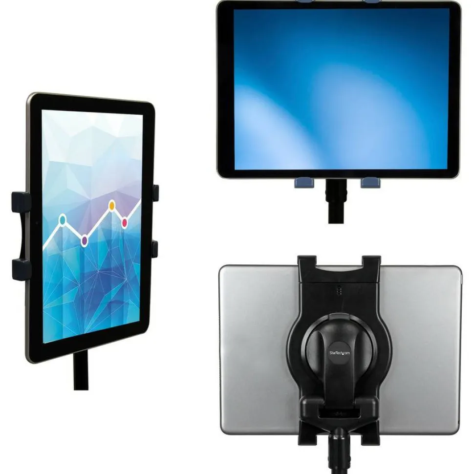 StarTech.com Adjustable Tablet Tripod Stand - For 6.5" to 7.8" Wide Tablets - Height adjustable from 29.3" to 62" (74.5 cm to 157 cm) - Rotate the tablet 360 degrees - Tilt the screen to your preferred viewing angle - Present content with a steady screen