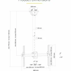 StarTech.com Ceiling TV Mount For 32