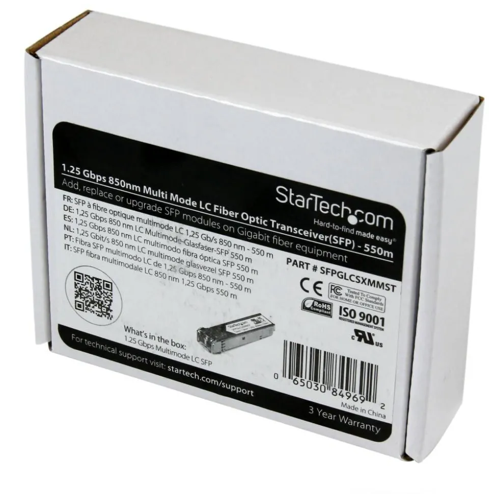 StarTech.com Cisco GLC-SX-MM Compatible SFP Module - 1000BASE-SX Fiber Optical SFP Transceiver - Lifetime Warranty - SFPGLCSXMMST