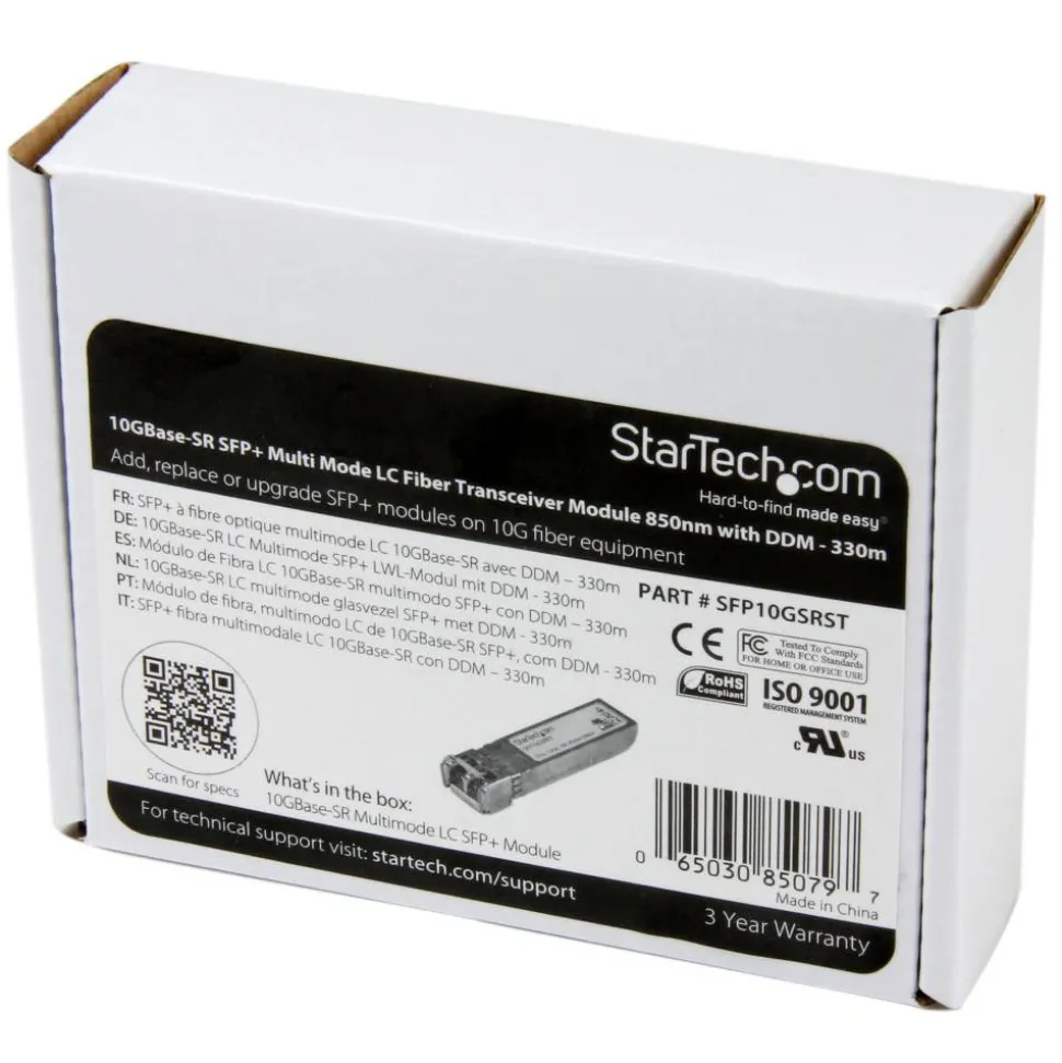 StarTech.com Cisco SFP-10G-SR Compatible SFP+ Module - 10GBASE-SR Fiber Optical SFP Transceiver - Lifetime Warranty - SFP10GSRST