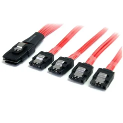 StarTech.com 50cm Serial Attached SCSI SAS Cable - SFF-8087 to 4x Latching SATA - 50cm SASto SATA Cable - SAS8087S450