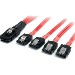 StarTech.com 50cm Serial Attached SCSI SAS Cable - SFF-8087 to 4x Latching SATA - 50cm SASto SATA Cable - SAS8087S450