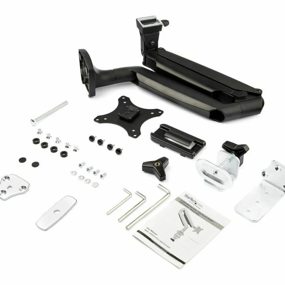 StarTech.com Desk Mount Monitor Arm - Full Motion Articulating - Monitors 12" to 34" Adjustable VESA Single Monitor Arm - ARMPIVOTHDB