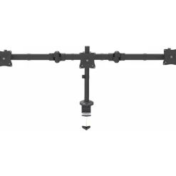 StarTech.com Desk Mount Triple Monitor Arm - Articulating - Steel - For VESA Monitors up to 27"- Clamp/Grommet - 3 Monitor Stand (ARMTRIO)