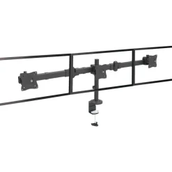 StarTech.com Desk Mount Triple Monitor Arm - Articulating - Steel - For VESA Monitors up to 27"- Clamp/Grommet - 3 Monitor Stand (ARMTRIO)