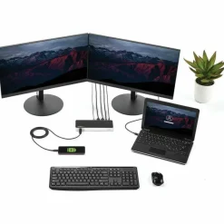 StarTech.com Dual Monitor USB-C Dock - Windows - 60W PD - 5x USB 3 - Dual HDMI /DVI - No Display Driver Setup - HDMI to DVI Adapters
