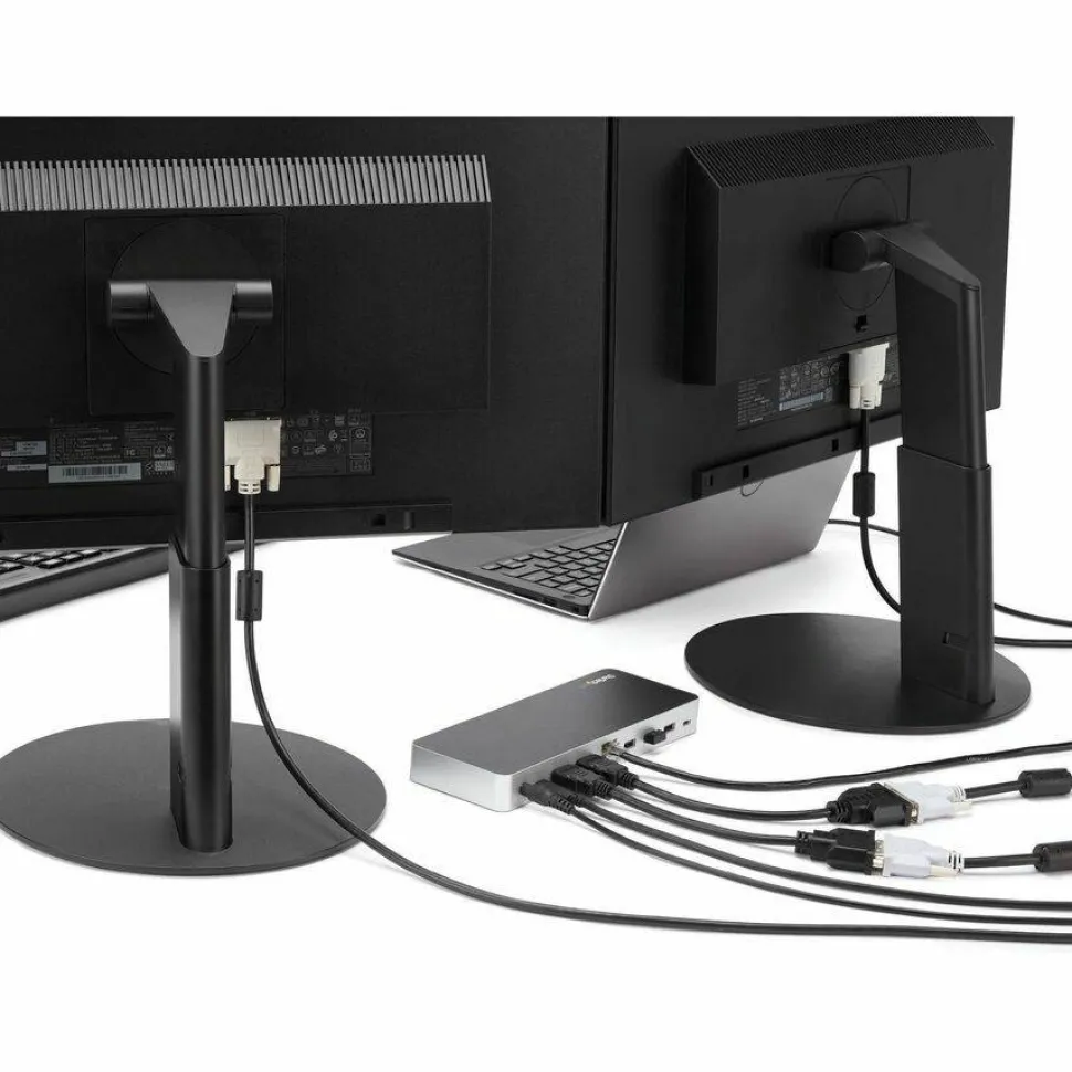StarTech.com Dual Monitor USB-C Dock - Windows - 60W PD - 5x USB 3 - Dual HDMI /DVI - No Display Driver Setup - HDMI to DVI Adapters