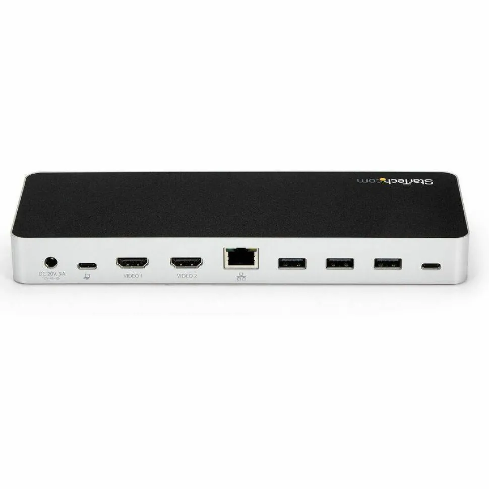 StarTech.com Dual Monitor USB-C Dock - Windows - 60W PD - 5x USB 3 - Dual HDMI /DVI - No Display Driver Setup - HDMI to DVI Adapters