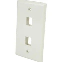 StarTech.com Dual Outlet RJ45 Universal Wall Plate White - Mounting plate - white - 2 ports - - PLATE2WH