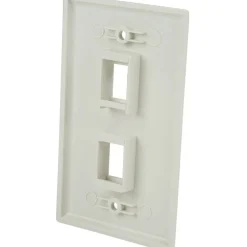 StarTech.com Dual Outlet RJ45 Universal Wall Plate White - Mounting plate - white - 2 ports - - PLATE2WH