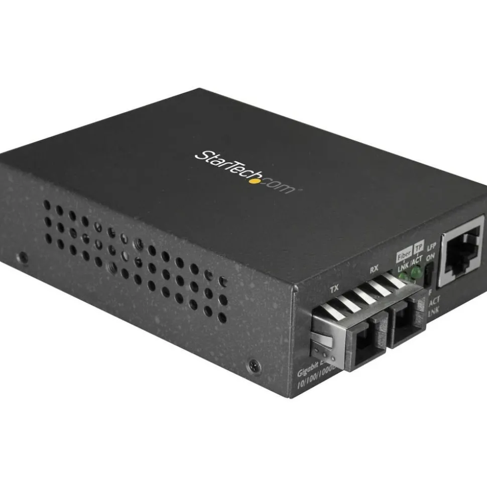 StarTech.com Fiber Media Converter - 1000Base-SX - Multimode 550m - SC Fiber to Ethernet Converter - Fiber to Copper Converter - MCMGBSCMM055