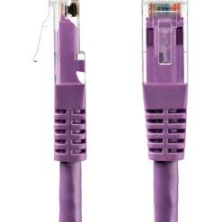 StarTech.com 20ft CAT6 Ethernet Cable - Purple Molded Gigabit CAT 6 Wire - 100W PoE RJ45 UTP 650MHz - C6PATCH20PL