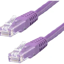 StarTech.com 20ft CAT6 Ethernet Cable - Purple Molded Gigabit CAT 6 Wire - 100W PoE RJ45 UTP 650MHz - C6PATCH20PL