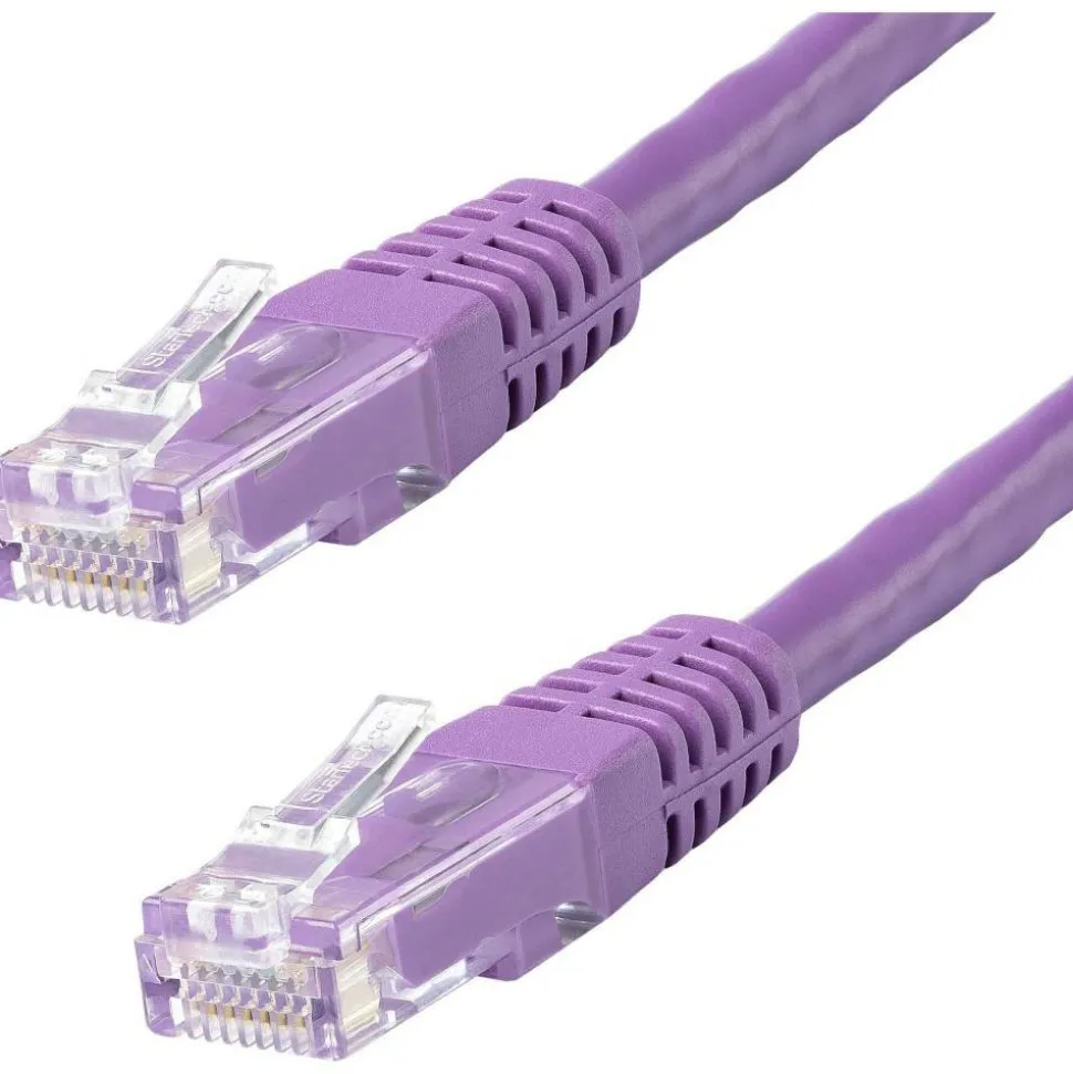 StarTech.com 20ft CAT6 Ethernet Cable - Purple Molded Gigabit CAT 6 Wire - 100W PoE RJ45 UTP 650MHz - C6PATCH20PL