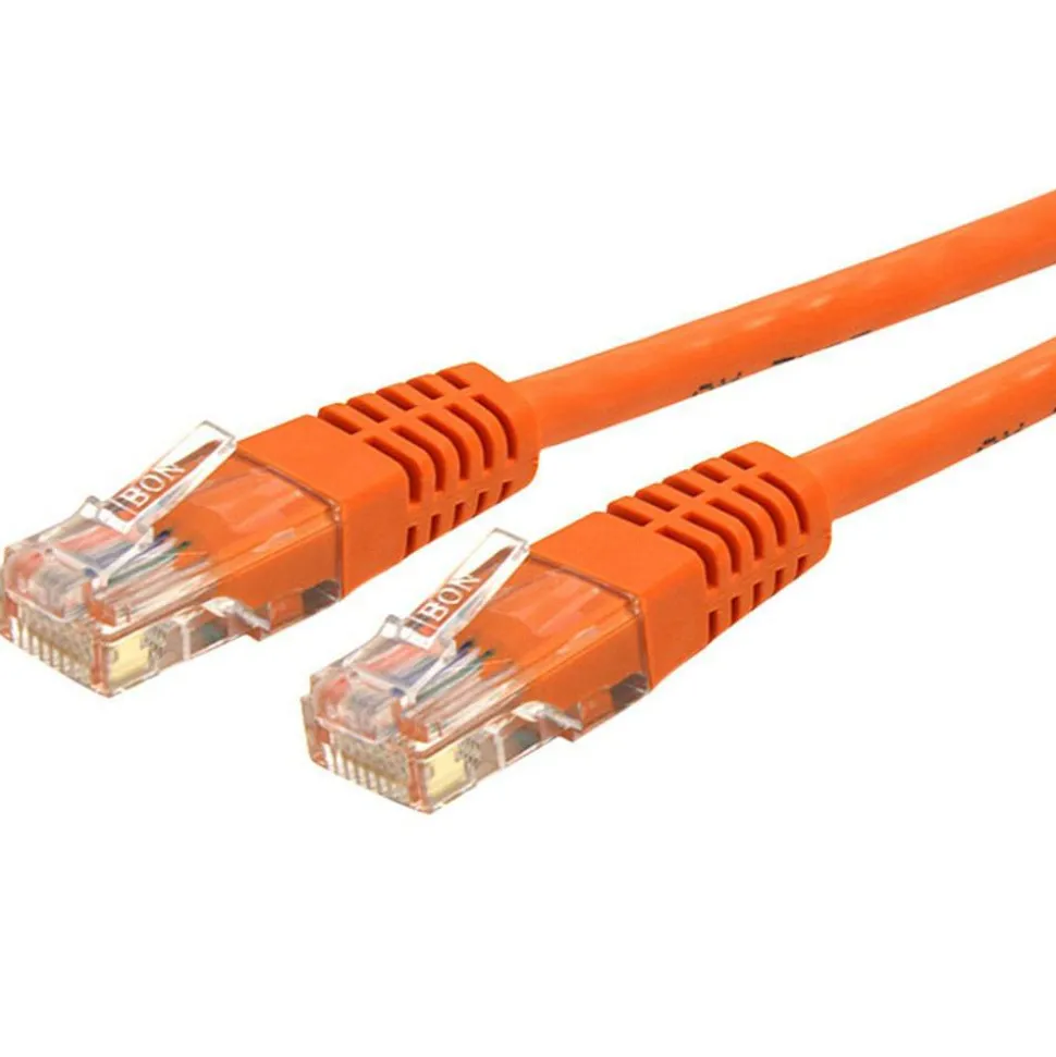StarTech.com 25ft CAT6 Ethernet Cable - Orange Molded Gigabit CAT 6 Wire - 100W PoE RJ45 UTP 650MHz - C6PATCH25OR