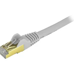 StarTech.com 2ft Gray Cat6a Shielded Patch Cable - Snagless RJ45 Ethernet Cord - First End: 1x RJ-45 Male Network - C6ASPAT2GR