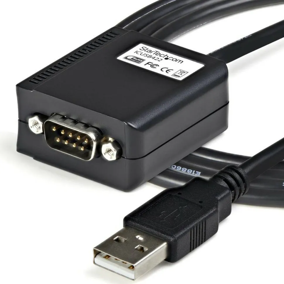 StarTech.com 6ft (1.8m) 1-Port Professional RS422/485 USB Serial Cable Adapter with COM Retention, USB to RS422 Adapter - ICUSB422