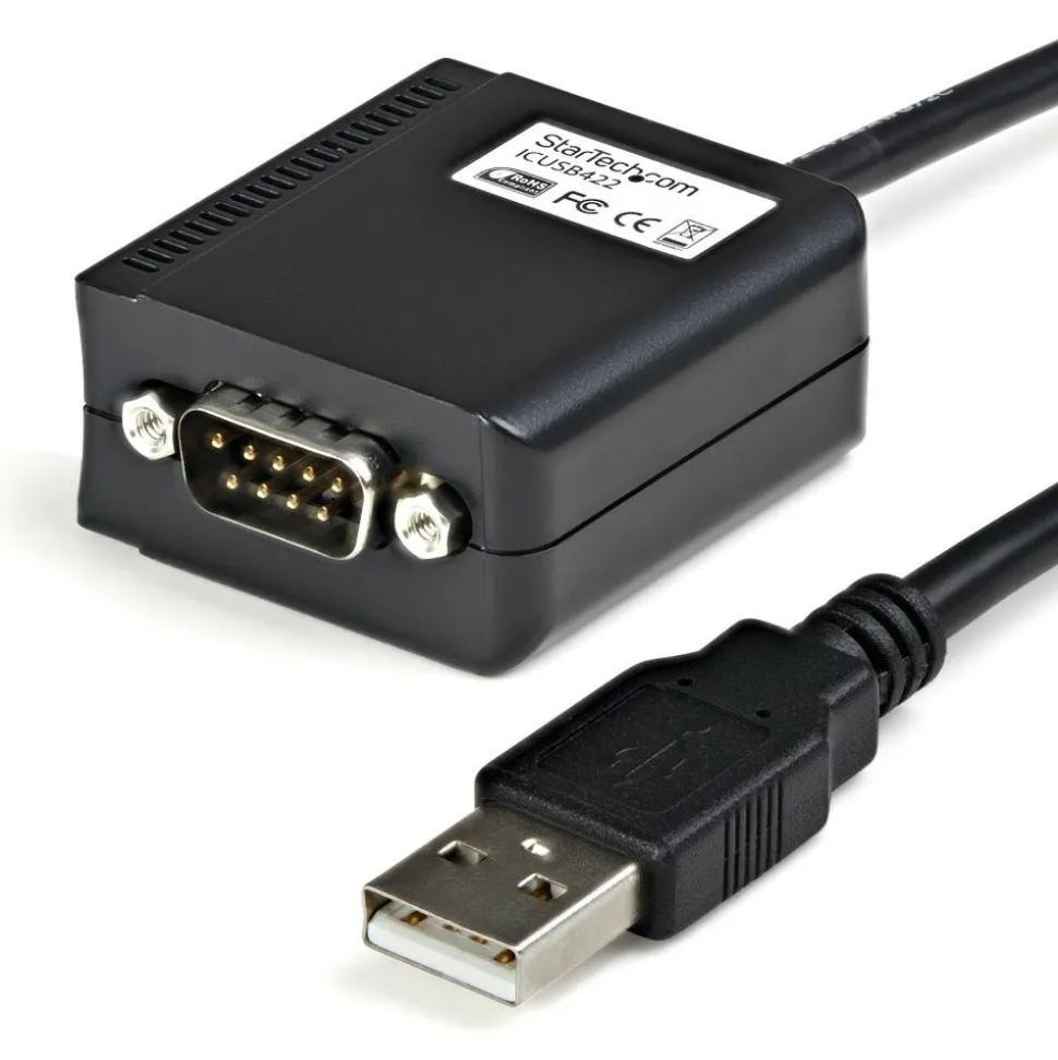 StarTech.com 6ft (1.8m) 1-Port Professional RS422/485 USB Serial Cable Adapter with COM Retention, USB to RS422 Adapter - ICUSB422