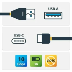 StarTech.com 3ft 1m USB to USB C Cable - USB 3.1 10Gpbs - USB-IF Certified - USB A to USB C Cable - USB 3.1 Type C Cable - USB31AC1M