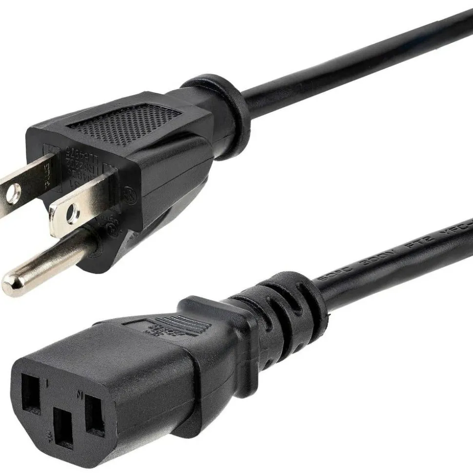 StarTech.com 15 ft Standard Computer Power Cord - NEMA5-15P to C13