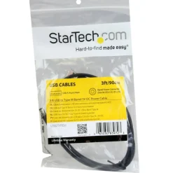 StarTech.com 3 ft USB to Type M Barrel 5V DC Power Cable - Charge your 5V DC devices using your computer USB port - USB2TYPEM
