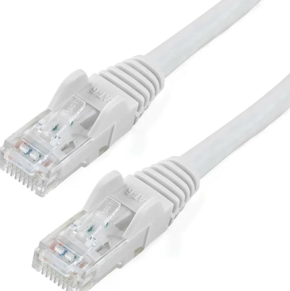 StarTech.com 14ft White Cat6 Patch Cable with Snagless RJ45 Connectors - White