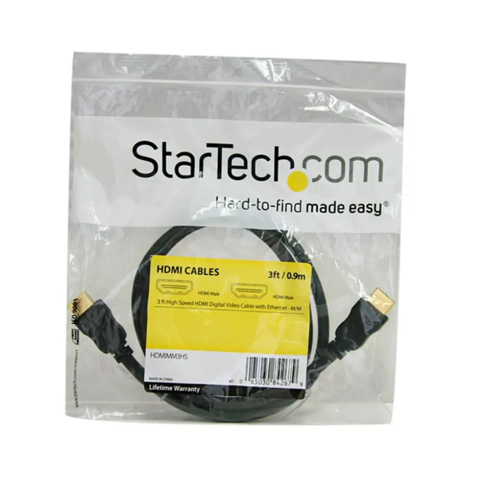 StarTech.com High-Speed HDMI Cable With Ethernet, 3', B0055PKFW8