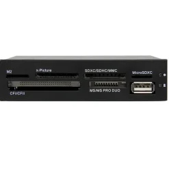 StarTech.com 3.5in Front Bay 22-in-1 USB 2.0 Internal Multi Media Memory Card Reader - Black - 22-i - 35FCREADBK3