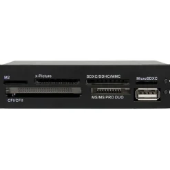 StarTech.com 3.5in Front Bay 22-in-1 USB 2.0 Internal Multi Media Memory Card Reader - Black - 22-i - 35FCREADBK3