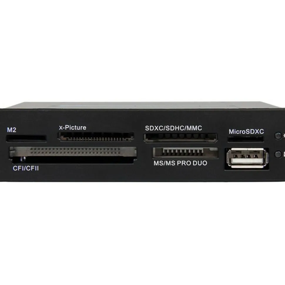 StarTech.com 3.5in Front Bay 22-in-1 USB 2.0 Internal Multi Media Memory Card Reader - Black - 22-i - 35FCREADBK3