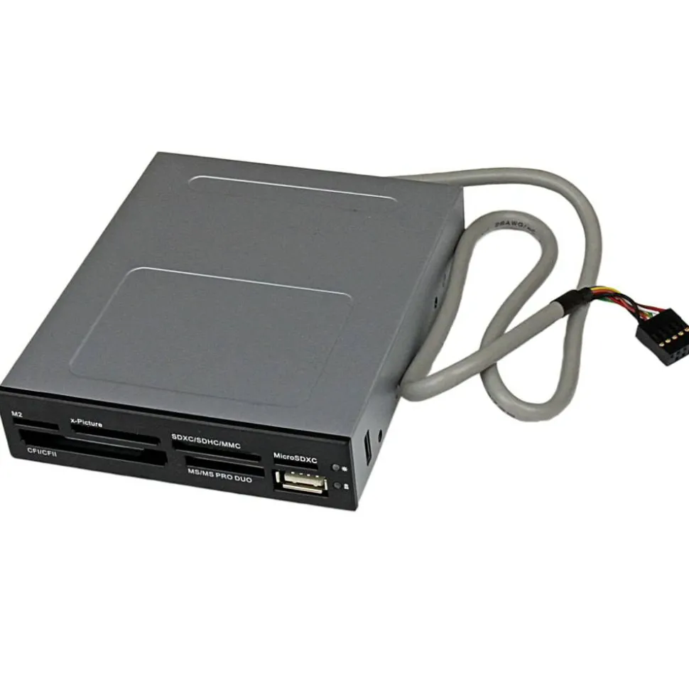 StarTech.com 3.5in Front Bay 22-in-1 USB 2.0 Internal Multi Media Memory Card Reader - Black - 22-i - 35FCREADBK3