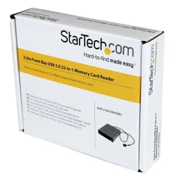 StarTech.com 3.5in Front Bay 22-in-1 USB 2.0 Internal Multi Media Memory Card Reader - Black - 22-i - 35FCREADBK3