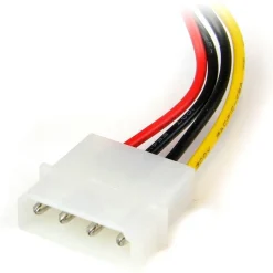 StarTech.com 6in 4 Pin LP4 to Left Angle SATA Power Cable Adapter - Power a SATA hard drive from a conventional LP4 power supply connection