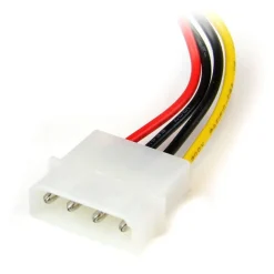 StarTech.com 6in 4 Pin LP4 to Left Angle SATA Power Cable Adapter - Power a SATA hard drive from a conventional LP4 power supply connection