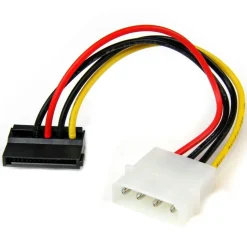 StarTech.com 6in 4 Pin LP4 to Left Angle SATA Power Cable Adapter - Power a SATA hard drive from a conventional LP4 power supply connection