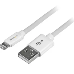 StarTech.com 2m (6ft) Long White Apple 8-pin Lightning Connector to USB Cable - USBLT2MW