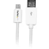 StarTech.com 3m (10ft) Long White Apple 8-pin Lightning Connector to USB Cable - USBLT3MW