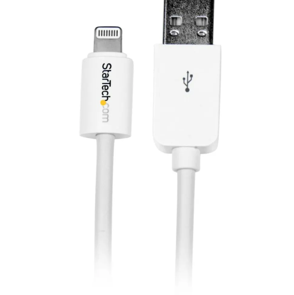 StarTech.com 3m (10ft) Long White Apple 8-pin Lightning Connector to USB Cable - USBLT3MW