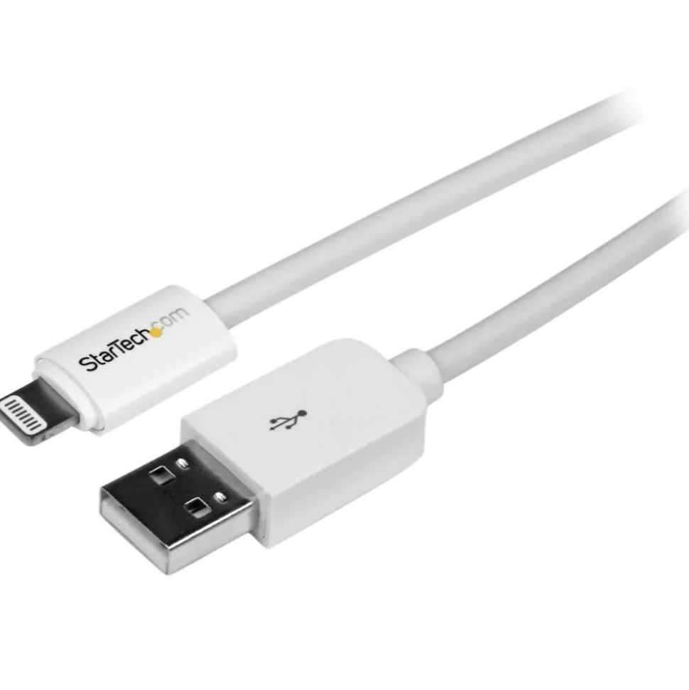StarTech.com 3m (10ft) Long White Apple 8-pin Lightning Connector to USB Cable - USBLT3MW